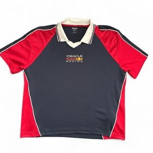 Hollister Polo Shirt - Red and navy blue